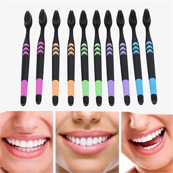 

toothbrush 10pcs/set adults soft bristle ecological heigh quality healthy bamboo charcoal