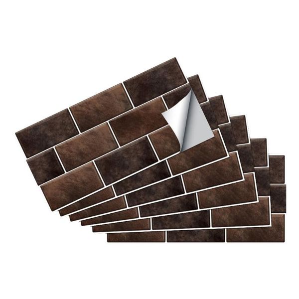 

wall stickers 6pcs waterproof peel stick pvc tiles panel sticker decor