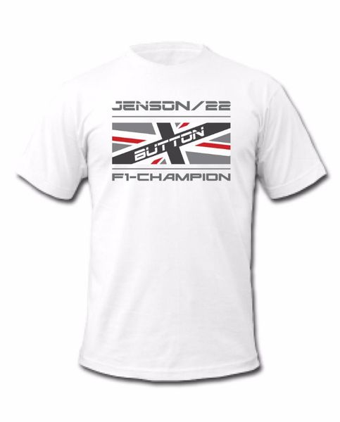 

men's t-shirts t shirt cool short sleeve o-neck men jenson button 22 tees, White;black