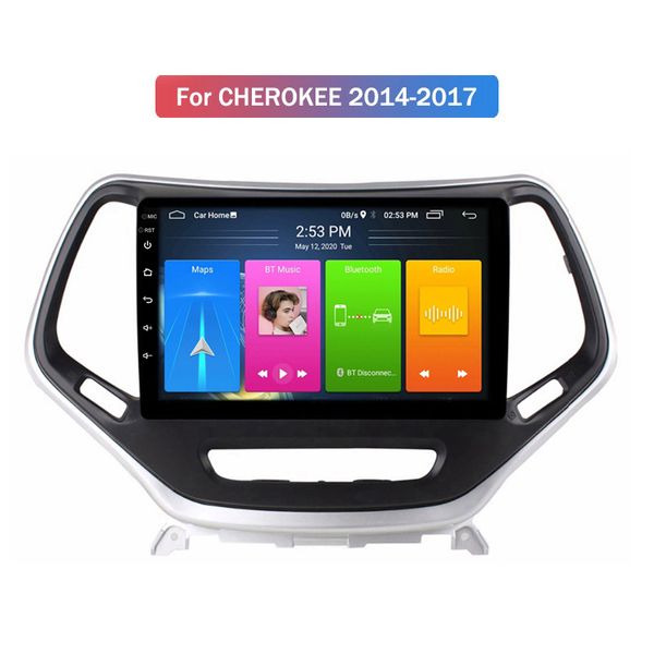 Doppel-Din-Android-Touchscreen-Auto-DVD-Player für JEEP CHEROKEE 2014–2017