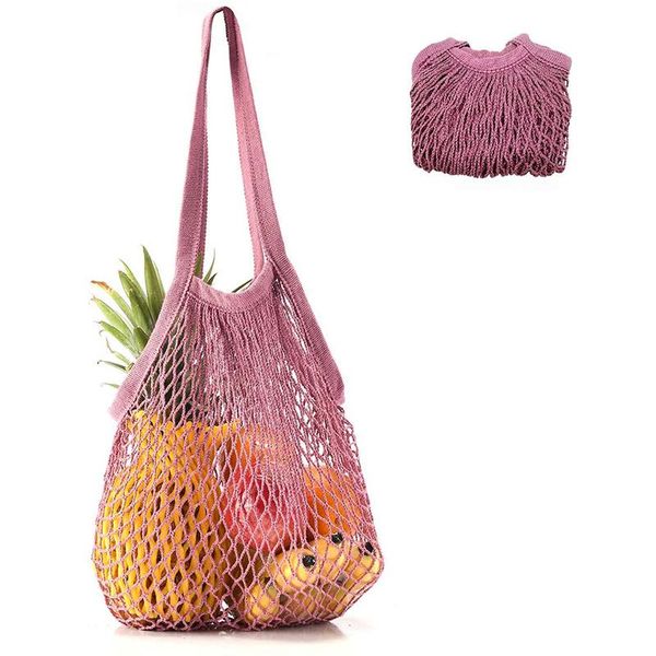 

eco friendly 100% cotton organic fruit grocery mesh reusable string net shopping bags foldable custom storage