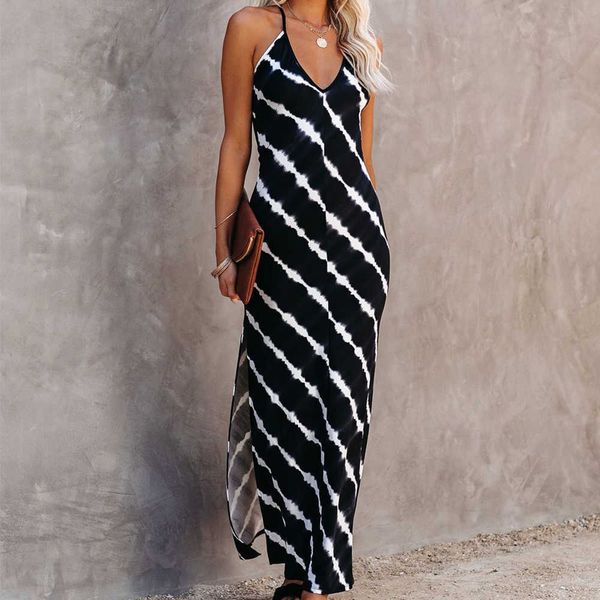

ocstrade rue tie dye knit maxi dress - black 210527, Black;gray