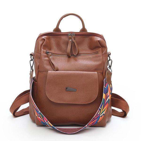 

backpack retro chic simple black crossbody bag travel
