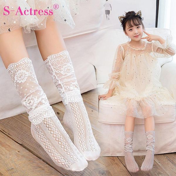 

knee high socks kids born little girl over the toddler, Pink;yellow