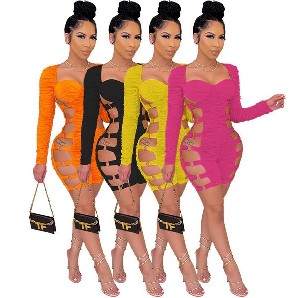 

women's jumpsuits & rompers clothes in wholesale bulk items clothing lots romper women jumpsuit shorts summer bodycon hollow out one pi, Black;white
