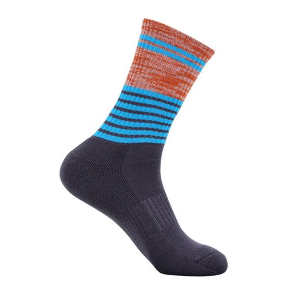 

sports socks men's cycling summer outdoor breathable fabric stretch basketball thickened non slip design, Black