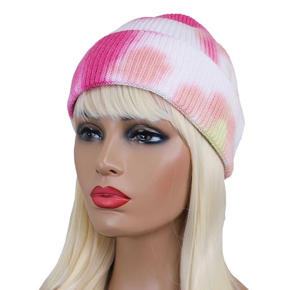 

wujie tie dye beani for women soft winter hats skulli cap