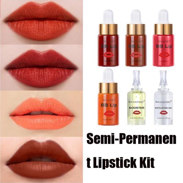 Lip Gloss 5ml BB Lips Ampola Servidor Servidor Kit Creme Pigmento para Coloração Hidratante Microneedle Tratamento