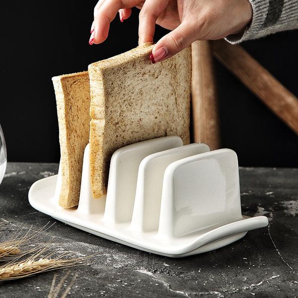 

dishes & plates sliced bread rack, tray, creative nordic, family restaurant ceramic square