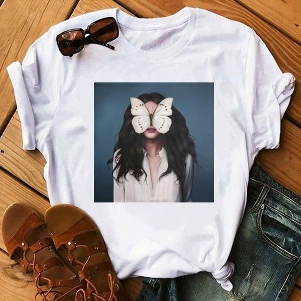 

men aesthetics girl butterfly mens print tee summer fashion female short sleeve graphic t shirt clothes, White;black