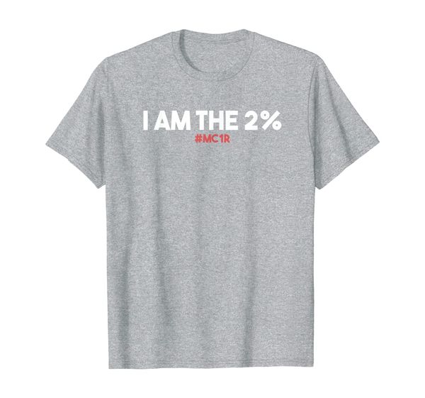 

mc1r i am the 2 percent funny redhead t-shirt, White;black