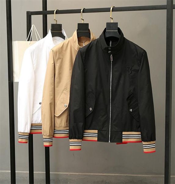 

2021 classic vintage jacket for men in stylish, handsome casual solid color. plaid. striped. two-sided coat m-4xl#14, Black;brown