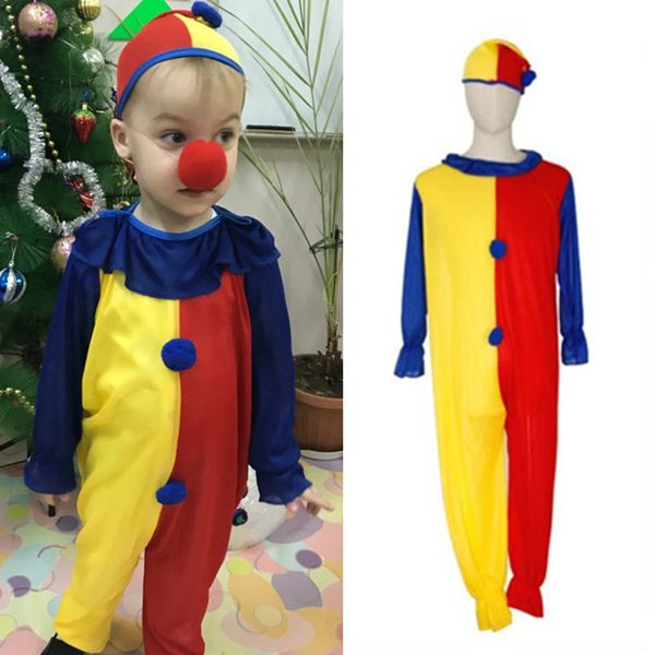 

children clown cosplay costume kindergarten, White