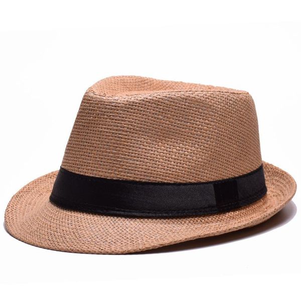 

stingy brim hats sun visor hat summer polyester cap casual beach vintage solid back red gold white straw men fedora for women, Blue;gray