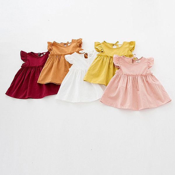 

summer baby girls sleeveless pure color t-shirt children kids girl princess shirt clothing kids girls t-shirt, Blue