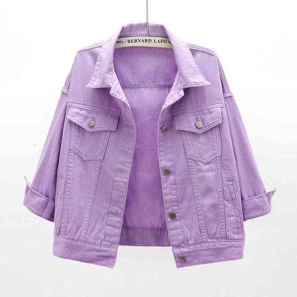 

women's jackets jackets women spring autum loose plus size denim candy color jeans coat students turn-down collar outwear jacket 9nlu, Black;brown