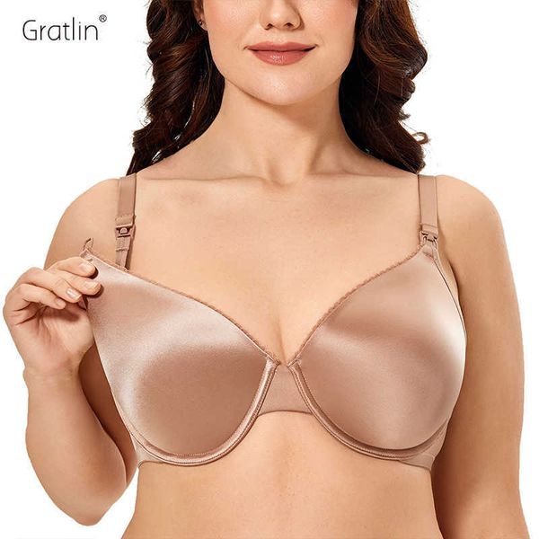 Gratlin Reggiseno per Allattamento al Seno a Copertura Totale da Donna Supporto con Ferretto Imbottito per Maternità Reggiseno per Allattamento Y0925