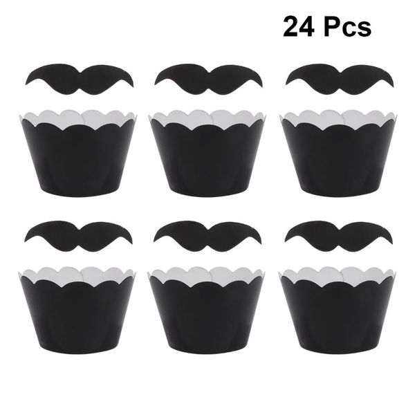 

other festive & party supplies 24pcs cartoon moustache cake decoration wraps paper cupcake wrappers and ers