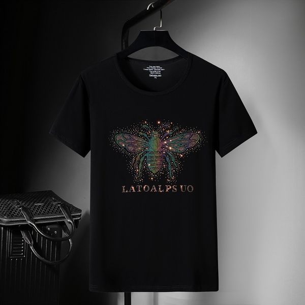 

fashion t shirt 2021 european short sleeve men's summer brand diamond bee slim half large men, White;black