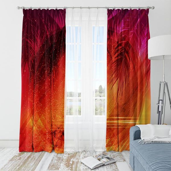 

curtain & drapes summer vacation tropical style room decoration background hawaii sunset glow cloth bedroom rideau