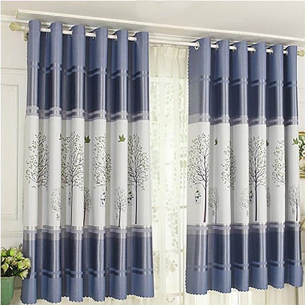 

tree blackout curtain printed curtains for kitchen living room bedroom floral cloth drapes door small window treatment decor &