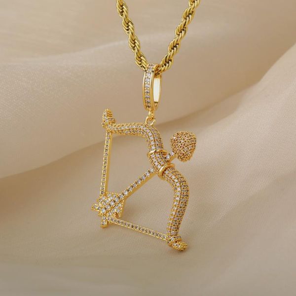 

pendant necklaces 2021 cupid arrow shell love short necklace for woman fashion korean jewelry luxury party unusual girl's neck chain, Silver