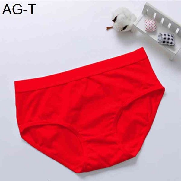 

benmingnian koi women's underwear pure cotton wide ee breathable sweat absorbing solid red small pants with middle waist and thin brief, Black;pink