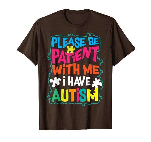 

cute glam please be patient with me i have autism shirt gift, White;black