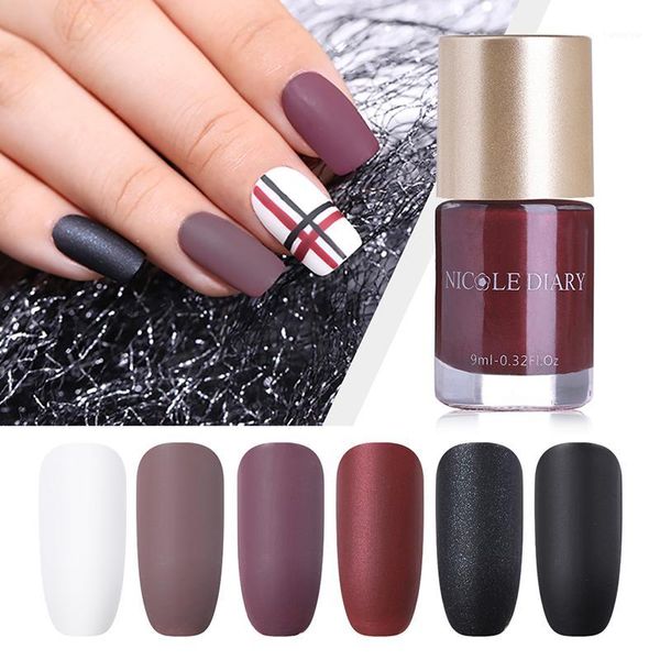 

diary 9ml matte effect series nail art polish quick dry manicure lacquer varnish polish1