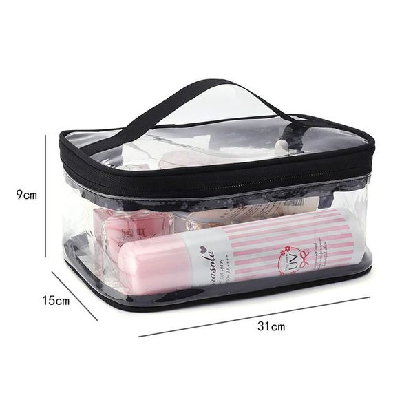 

waterproof transparent wash bag lady handbag travel makeup cosmetic bags & cases