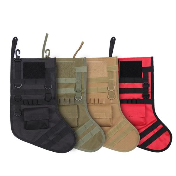 

outdoor bags molle christmas stocking socks hanging storage bag military hunting pouch oxford cloth tactical indoor decor