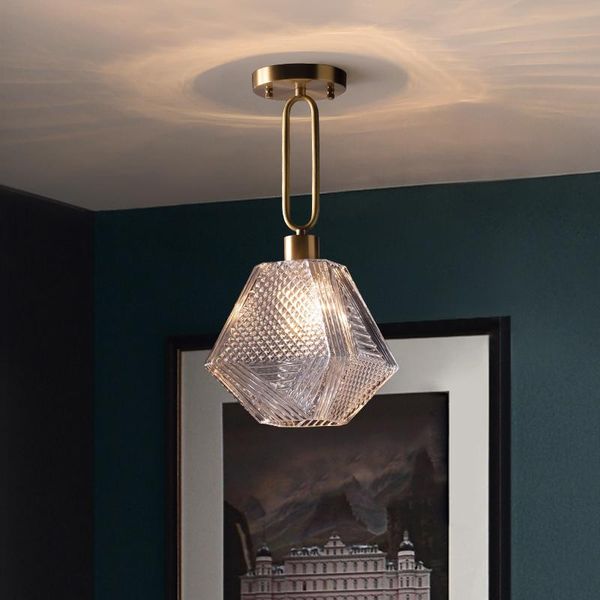 

ceiling lights all copper lamp luxury room corridor entrance porch simple modern nordic