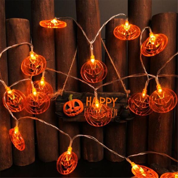 

strings solar powered 20/30/50leds halloween pumpkin string lights lamp diy hanging decoration for home party ornament