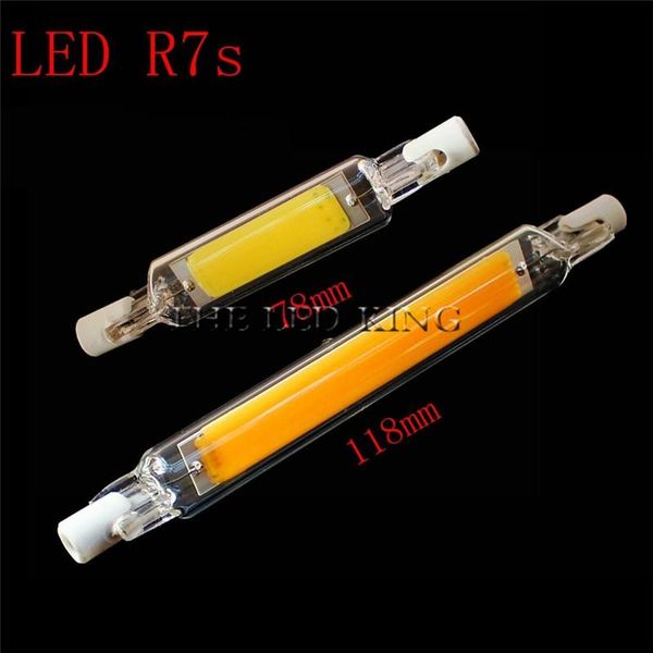 

bulbs r7s 118mm cob mini glass tube led 15w 30w replace halogen lamp 220v-240v 78mm powerful spot light bulb