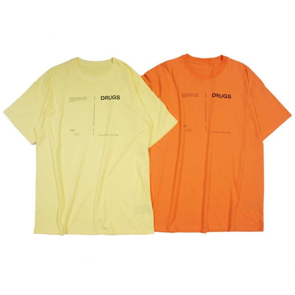 

men's t-shirts []b. numbers raf18aw fluorescent ins loose simons short sleeve t-shirt, White;black
