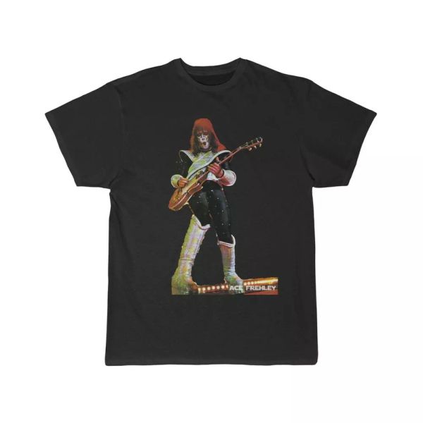 

ace frehley of kiss short sleeve tee, White;black