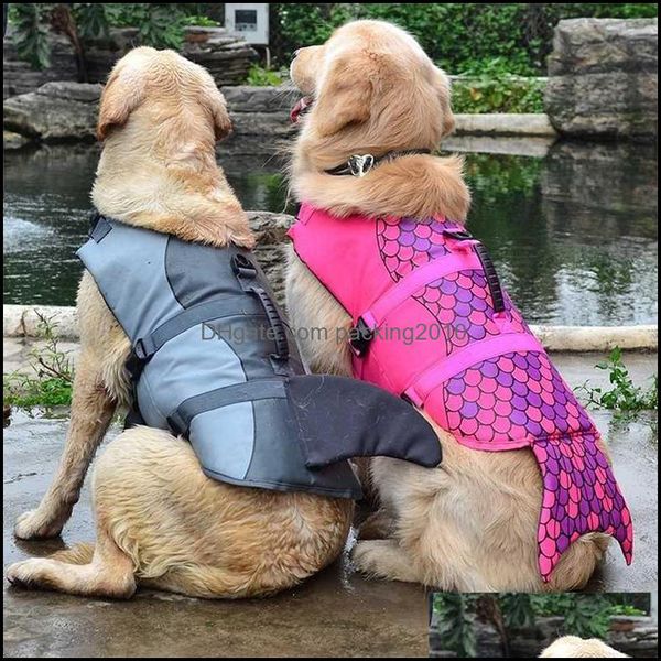 Fato de cão supplies animal de estimação casa jardim veste vida tubarão sereia swimmming terno terno sólido verão moda roupa de banho para mediu pequeno