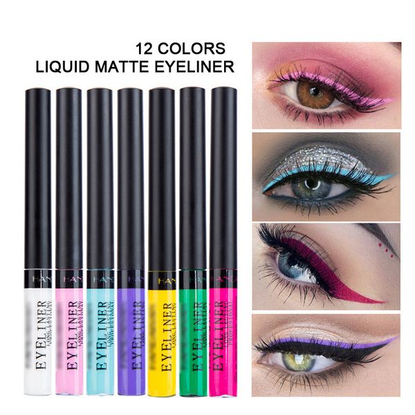 Maquiagem Color Eyeliner À Prova D 'Água Forro Fosco Matte Não-Smudge Líquido Eyeshadow Eyes Beauty Tools