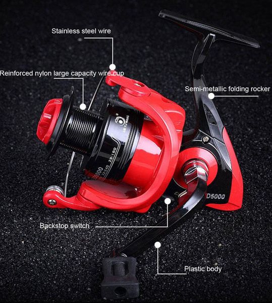 

fishing spinning reel saltwater carp reels 5.0:1 rock wheel fish tools baitcasting