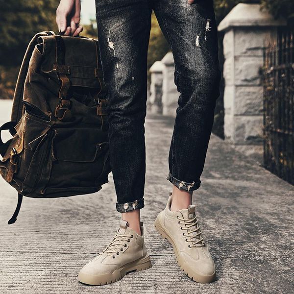 

boots shoe shose safety para running casual leisure shoes causal mens for sale men flat zapatos wear spring leather, Black