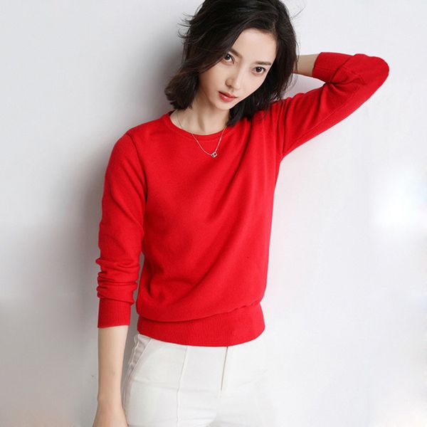 

women's two piece pants knitting sweater women autumn 2021 casual solid color long-sleeve pulse basic cashmere sweater, White