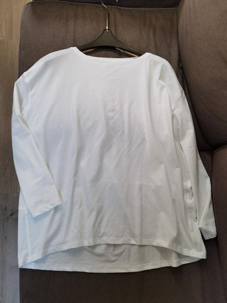 

women's t-shirt 2021 ladies fashion long sleeve casual solid color 0118, White