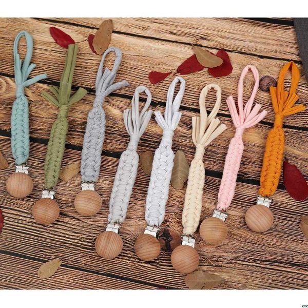 

pacifier holders&clips# braided cotton rope nipple holder baby clips chain soother for infant kids