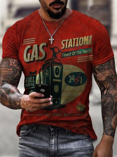 

men's t-shirts castrol vintage t-shirt classic distressed shirt retro oil racing cool casual streetwear print letter tee tees, White;black