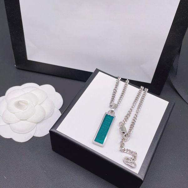 

fashion designer pendant necklace simple stainless steel tag men and women necklace holiday gift jewelry no box, Silver