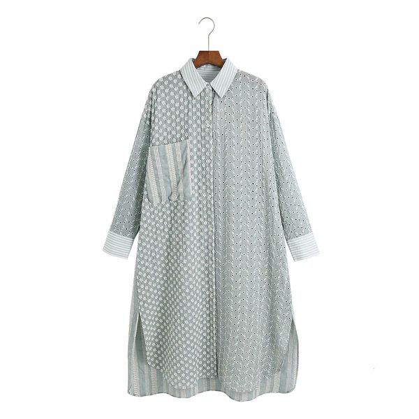 

luxury casual drs2021 summer women's fashion lapel long sleeve cht pocket embroidered hollow out shirt drs, Black;gray