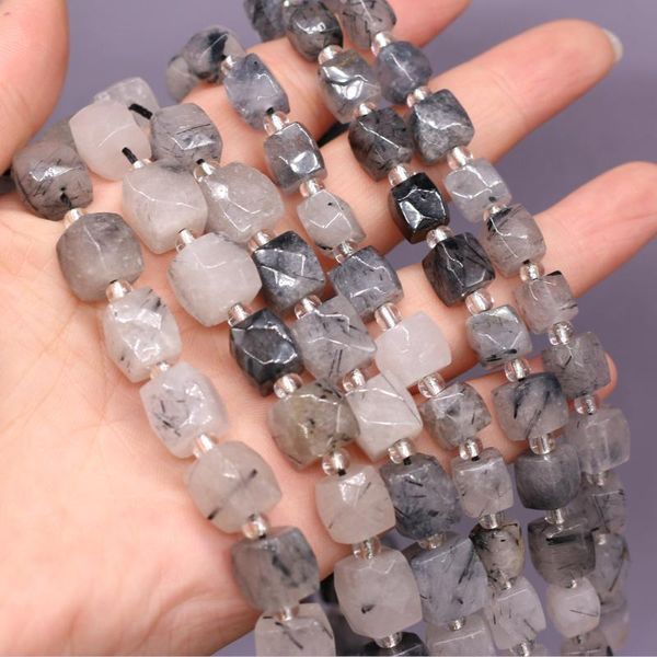 

other natural stone semi-precious stones rectangular black crystal beaded diy bracelet necklace making jewelry accessories 10-11mm