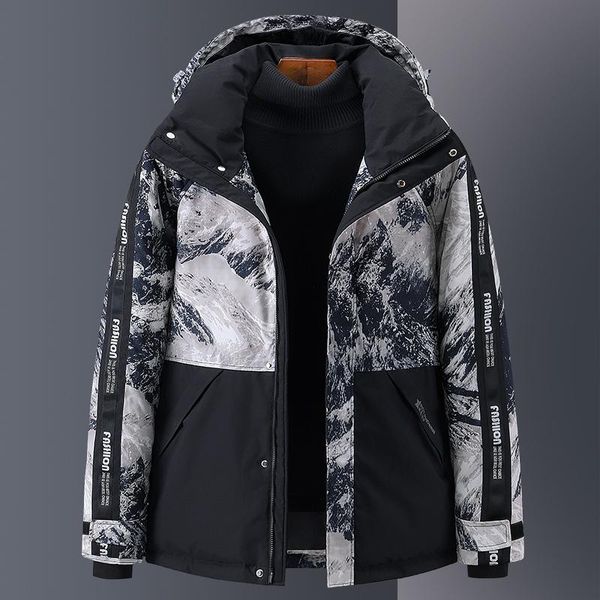 

men's down & parkas jacket winter fashion trend thick warm coat weather, Black