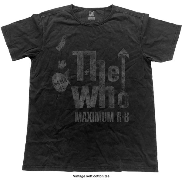 

the who faded official maximum rnb burnout t-shirt men unisex, White;black