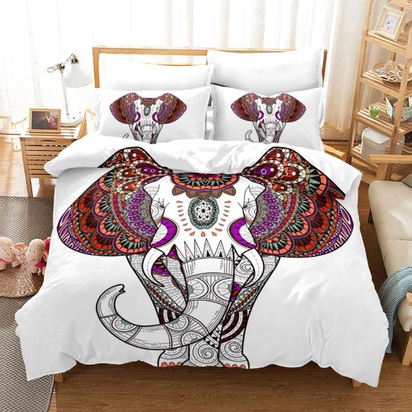 

bedding sets set bohemian the elephant theme 3d printed duvet cover double king size easy clean for boys adults 240x220cm